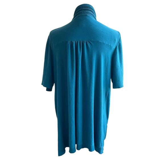 Lane‎ Bryant Women Tunic Cardigan Sweater 18/20 Teal Open Front Casual Office - Picture 3 of 9